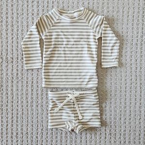 Quincy Mae Baby Boy Rashguard Swim Set 6-12 months